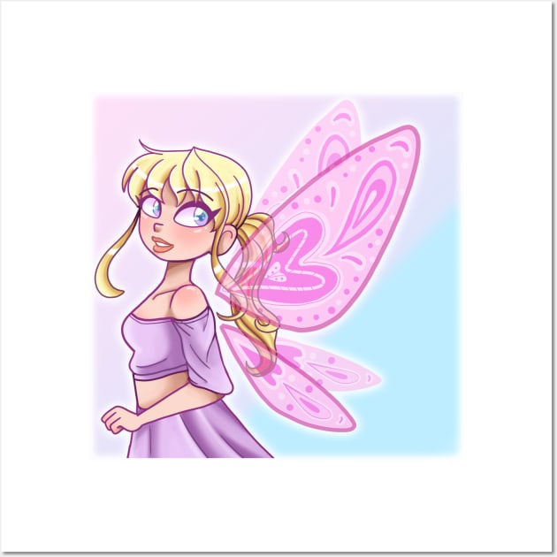 Pastel Fairy Wall Art by LittleGreenHat